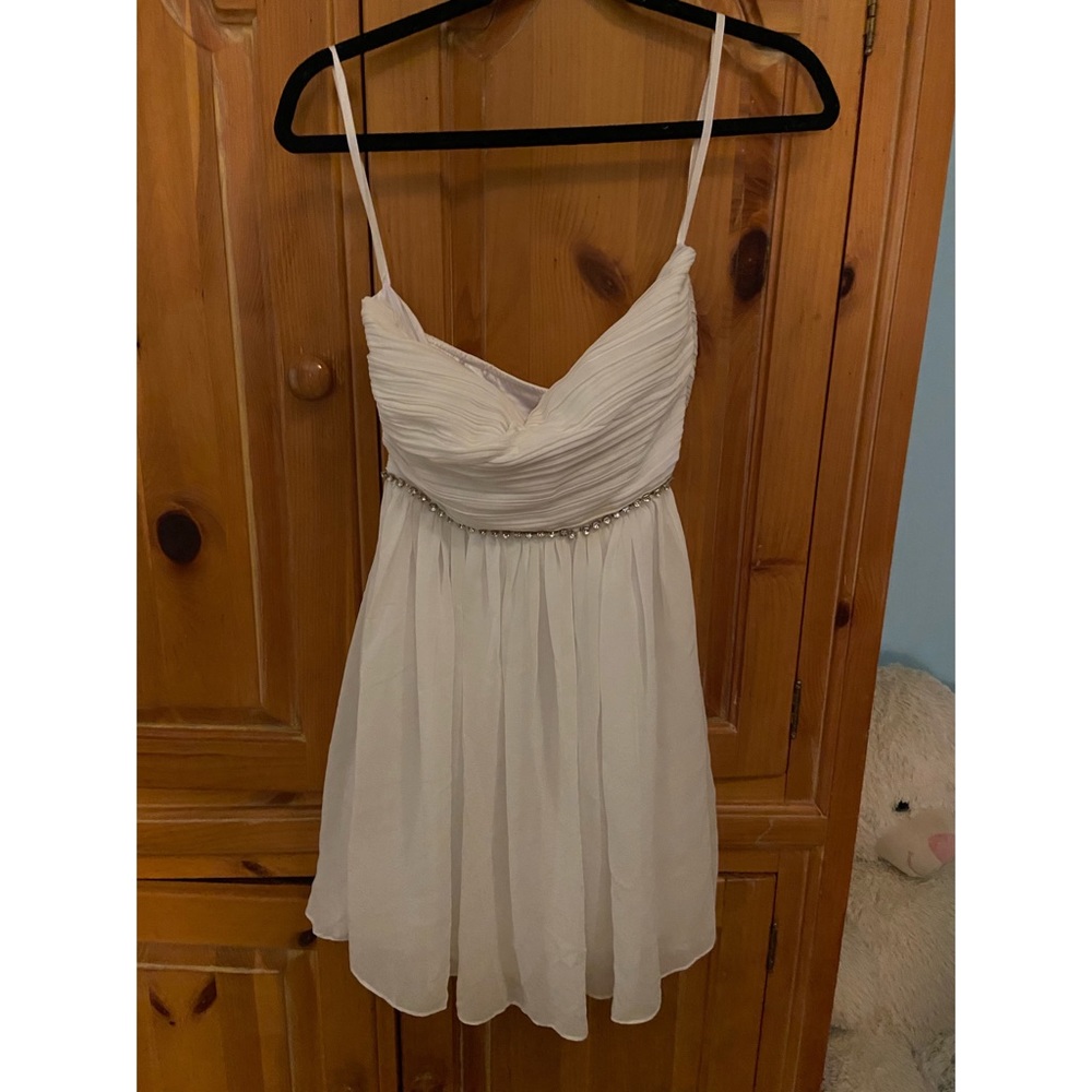 White semi formal dress